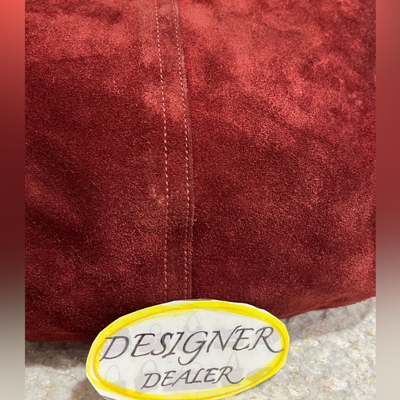 COACH RARE! Vintage Ergo Suede Burgundy Leather Hobo Shoulder Bag 9920 - Picture 12 of 16